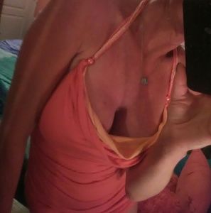 Peach & Coral Double Layer 2 Tone Beaded Halter Ty